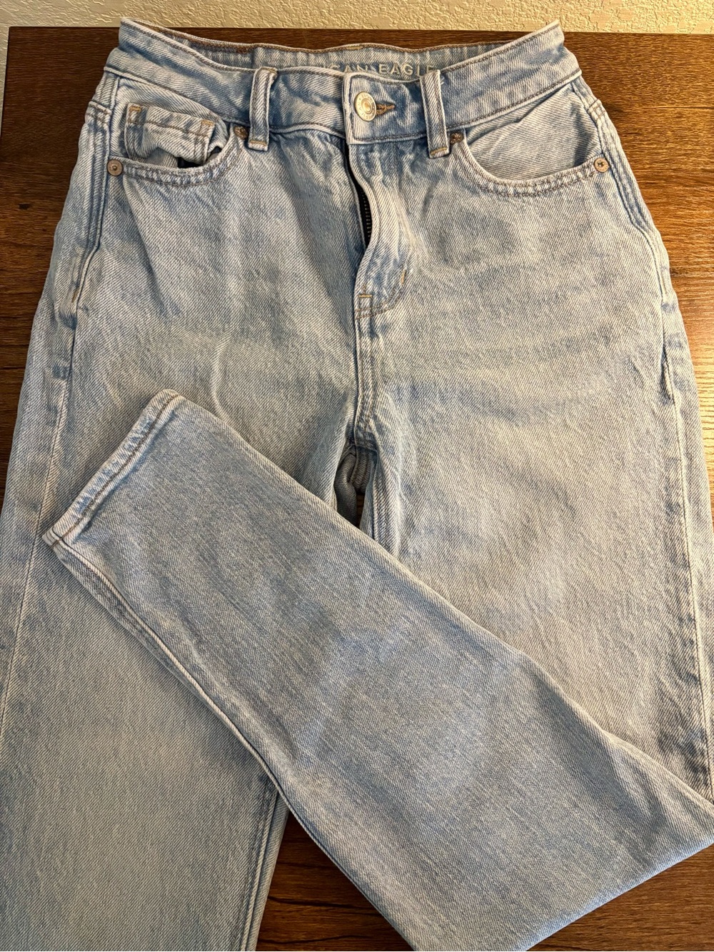 American Eagle Outfitters Light Blue Denim Mom Jeans